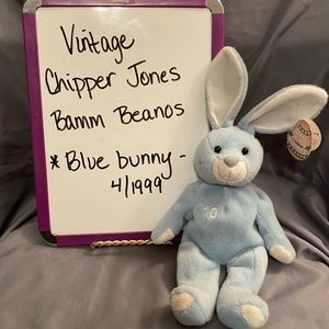Vintage Chipper Jones Bamm Beanos Blue Bunny